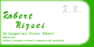 robert mizsei business card